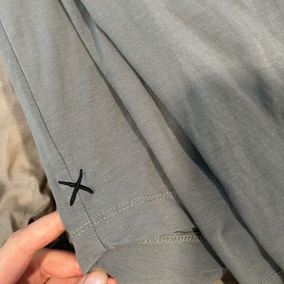 Cuts Clothing Shirt Mens Large Curve Hem Long Sleeve Tee Gray Casual - Picture 6 of 8